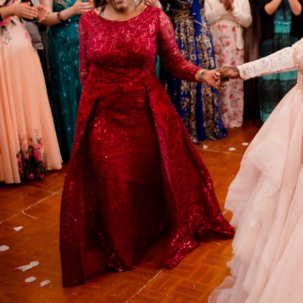 Ball gown OverSkirt dress with sequence